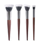 Natural Wood & Goat Hair Stippling Makeup Brush - Professional Powder & Contour Blending