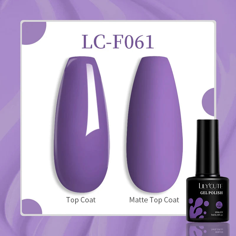 LILYCUTE 7ML Jelly Amber Gel Nail Polish Nail Art Dark Bloom Leopard