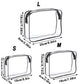 Transparent Waterproof Cosmetic Pouch - TSA-Compliant Makeup Storage