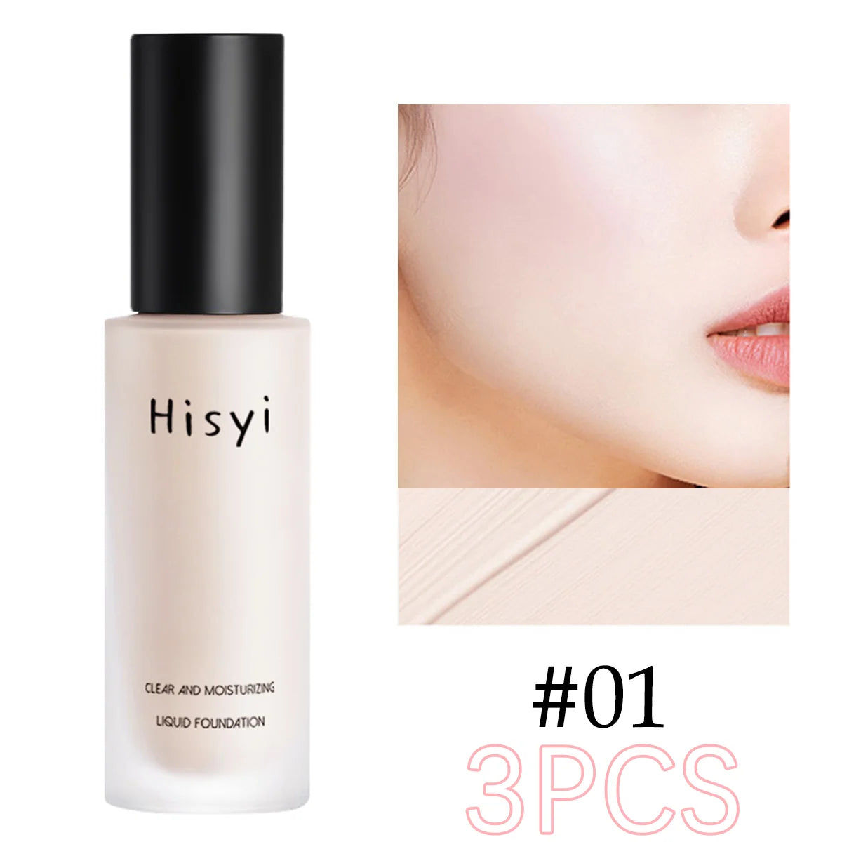 Liquid Foundation - Natural Coverage Transparent Conceals Blemishes