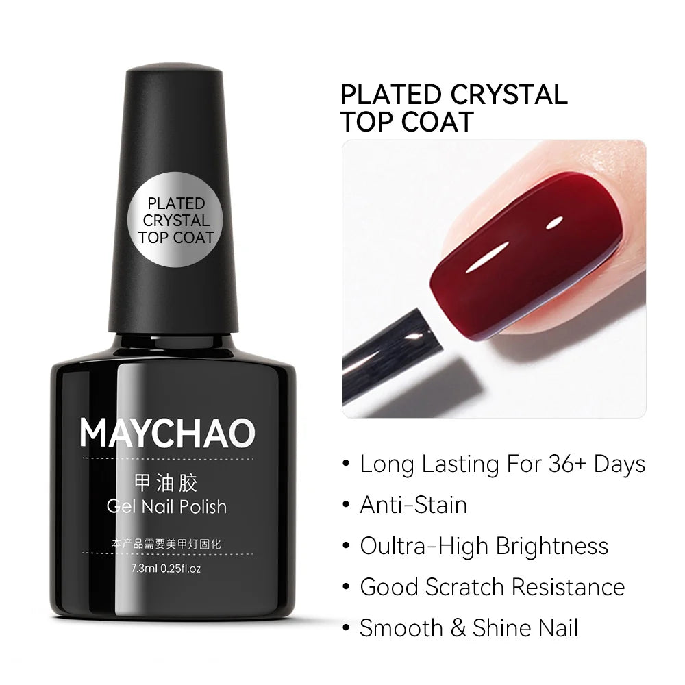 MAYCHAO Transparent Jelly Gel Nail Polish - 7.3ml Semi-Permanent Nude Collection