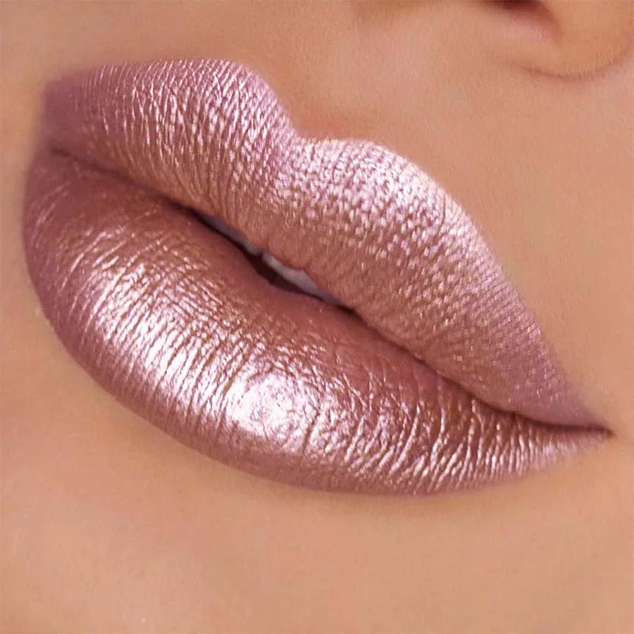 KAFURUX Metallic Lipstick - Long-Lasting Glitter Lip Glaze with Waterproof & Moisturizing Formula 3g