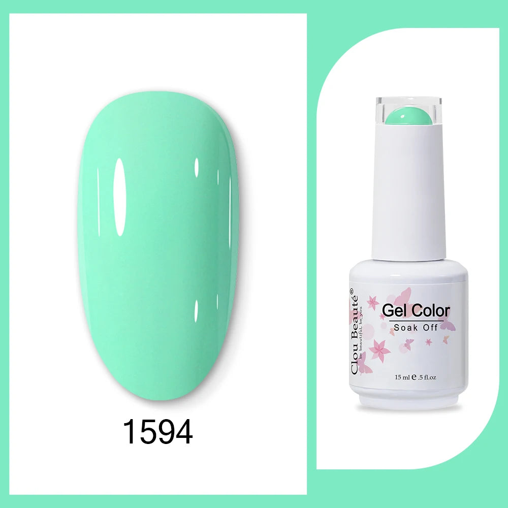 Clou Beaute HEMA & TPO Free Gel Nail Polish - Army Green 15ml