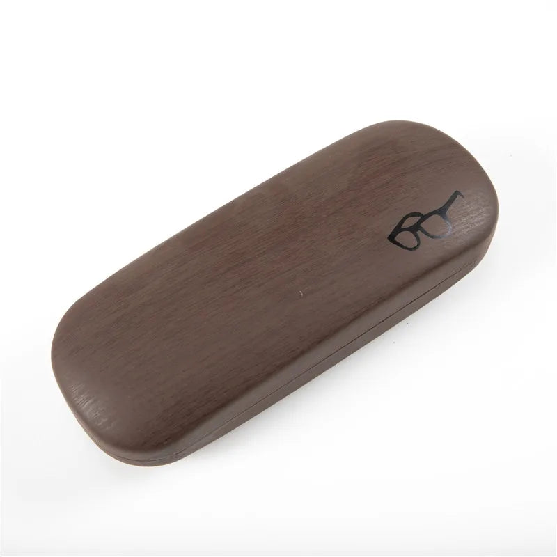 High Quality Hard Glasses Case Women Wood Grain Eyeglass Case Cover Portable