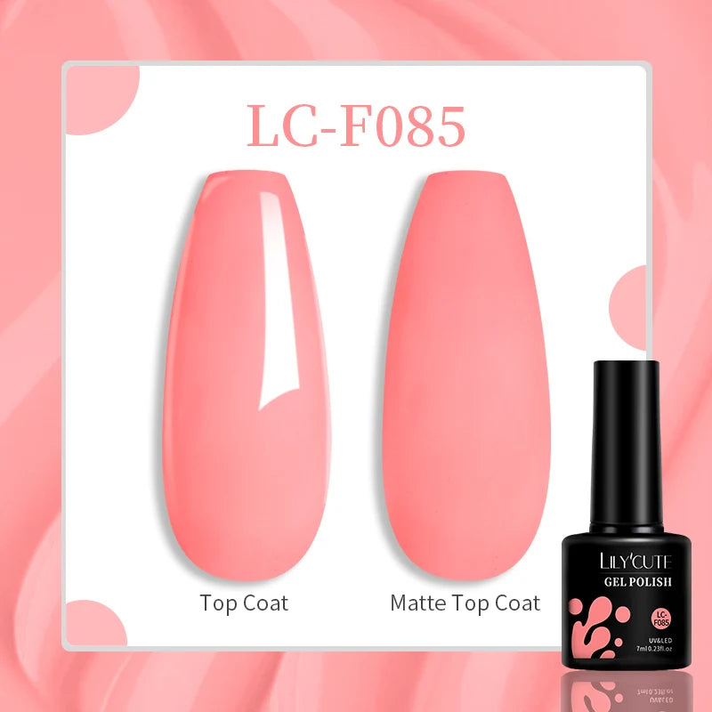 LILYCUTE 7ML Jelly Amber Gel Nail Polish Nail Art Dark Bloom Leopard