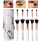 Professional Marble Makeup Brush Set - 11 Piece Collection
