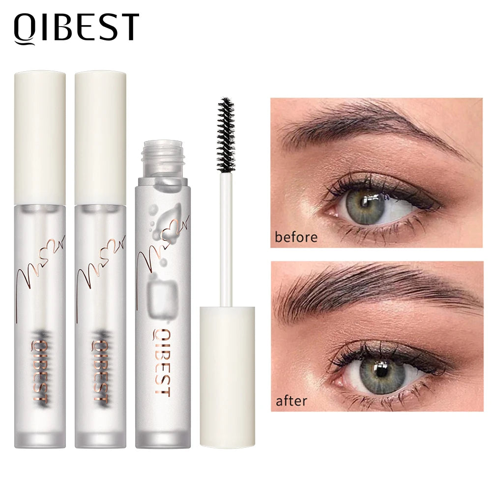 Transparent Eyebrow Wax Gel - Waterproof Long-Lasting with 3D Brush