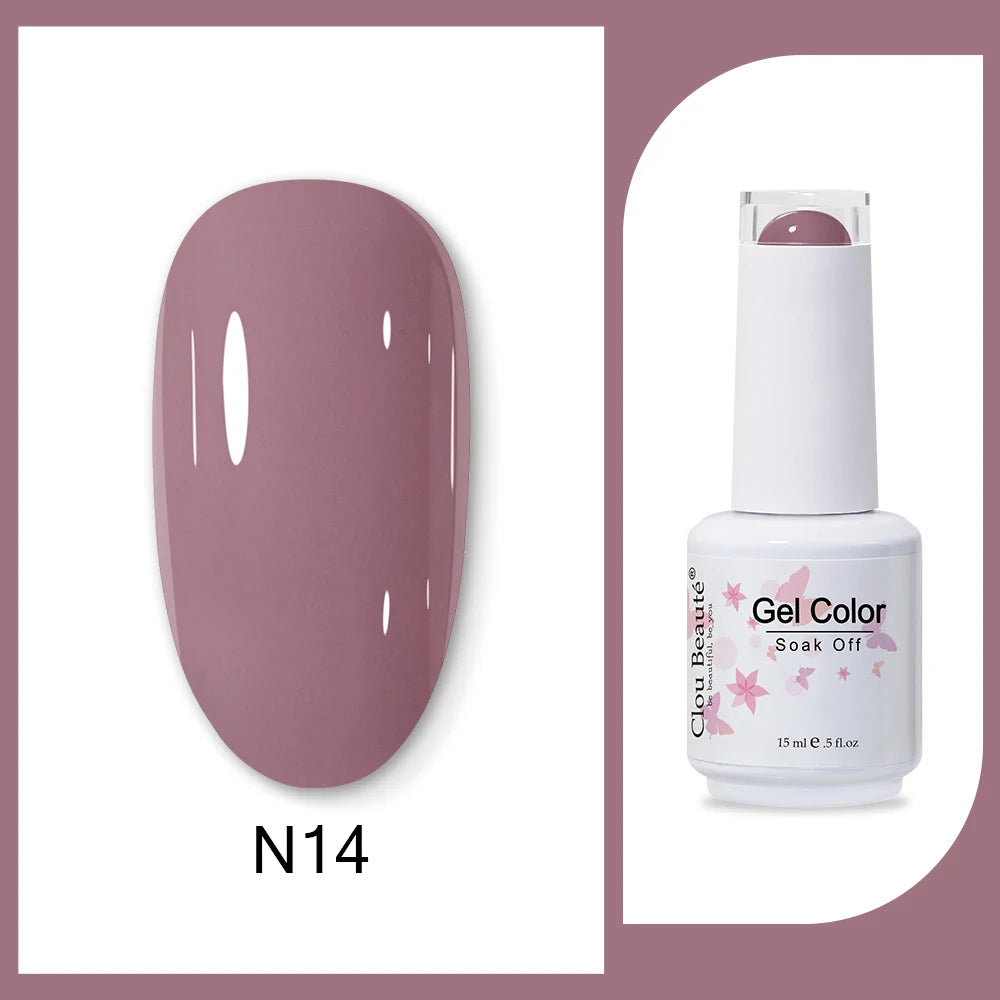 Clou Beaute HEMA & TPO Free Gel Nail Polish - Army Green 15ml