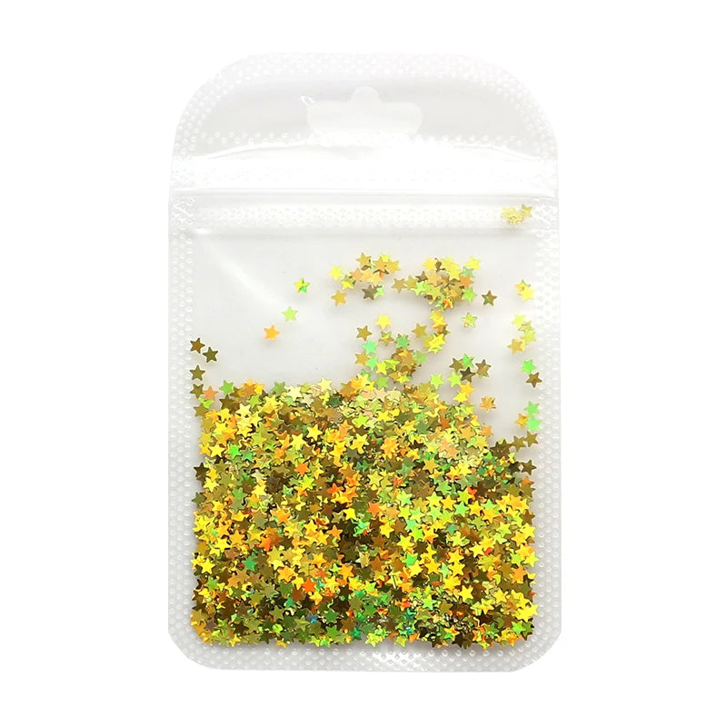 Holographic Nail Art Glitter - Laser Star & Butterfly Sequins (2g)