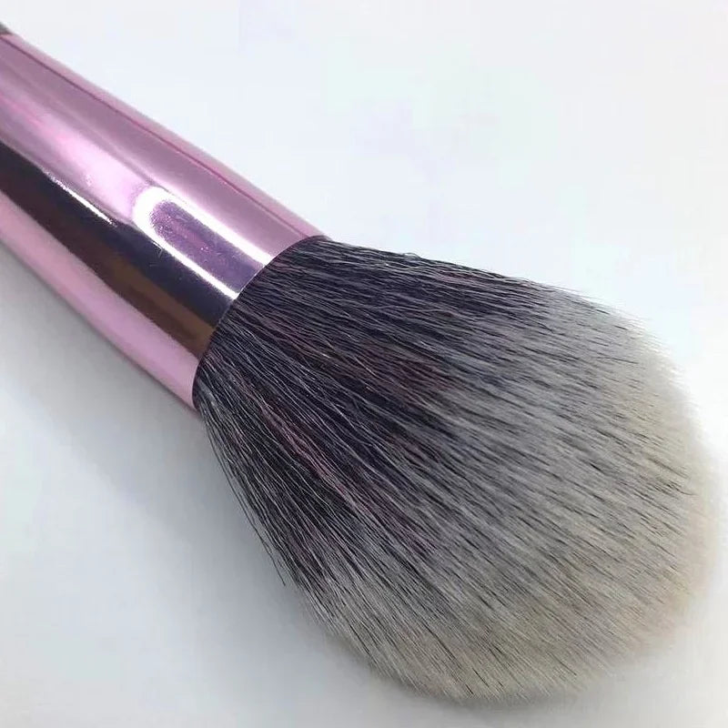 Professional 10-Piece Makeup Brush Set with Metal Handles - Premium Nylon Bristles