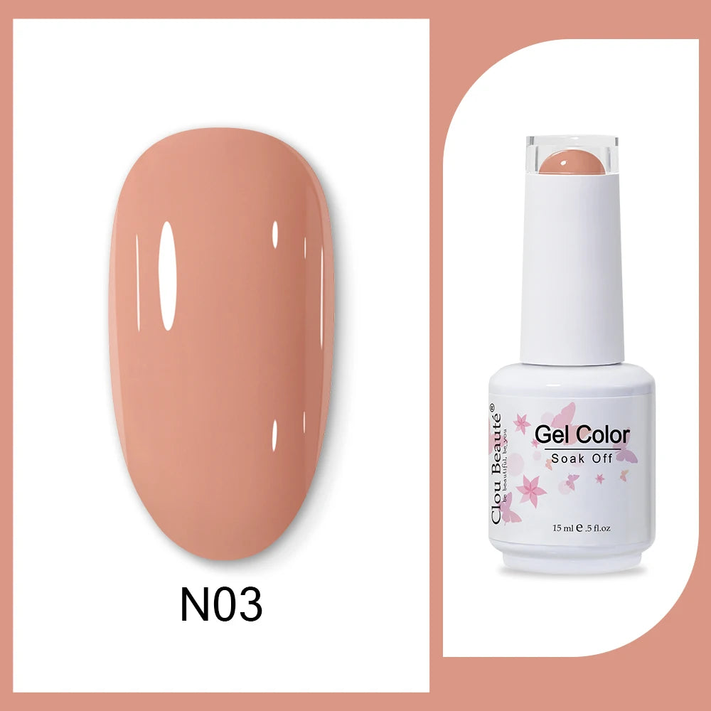 Clou Beaute HEMA & TPO Free Gel Nail Polish - Army Green 15ml