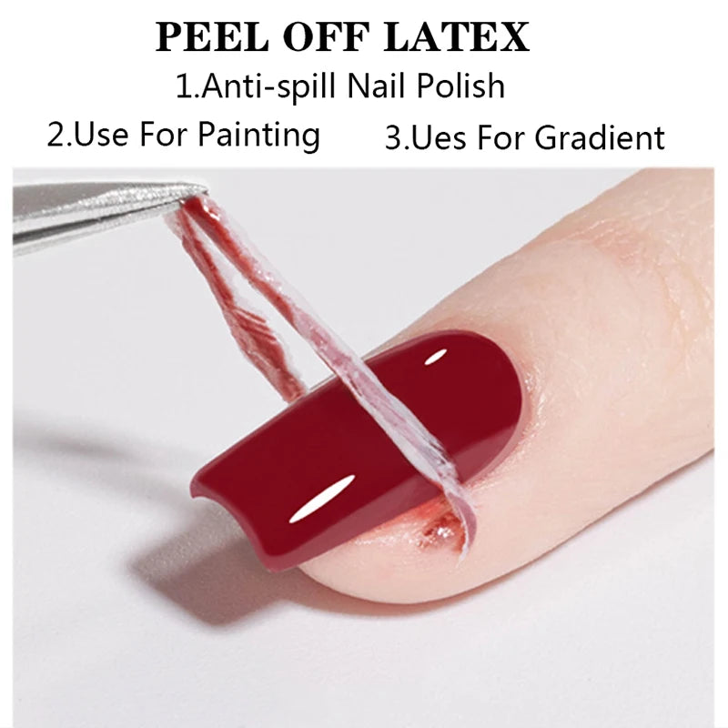 LILYCUTE Peel Off Latex Liquid Tape - Nail Polish Protection Barrier