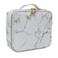 Marble Waterproof PU Cosmetic Bag - Professional Desktop & Travel Organizer