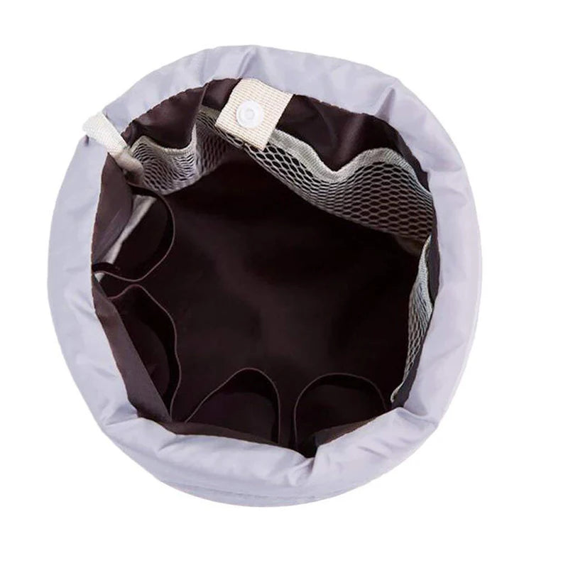 Fashion Round Waterproof Makeup Bag - High Capacity Travel Organizer
