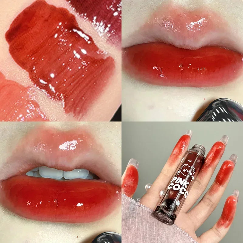 Handaiyan Mirror Glass Lip Tint - Long-Lasting Waterproof Lip Gloss