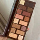 MYHO 16-Color Eyeshadow Palette - Matte & Shimmer Nude Brown Shades with Waterproof Formula
