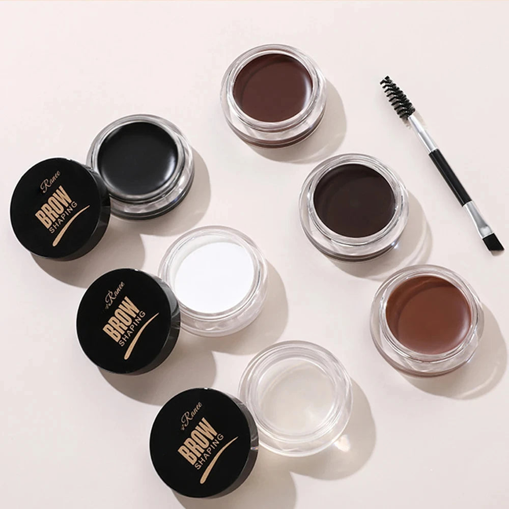 Matte Brown Black Eyebrow Cream - 3D Natural Tint Waterproof Gel Wax