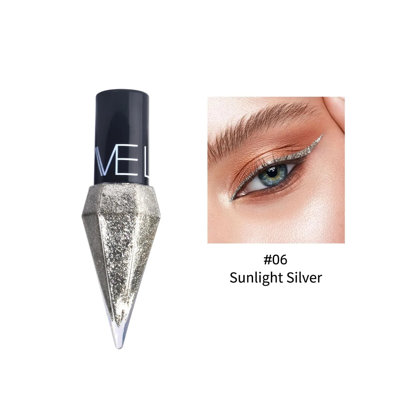 Pudaier Pearlescent Diamond Liquid Eyeliner - Waterproof Glitter Eyeshadow Stick with Long-Lasting Shimmer