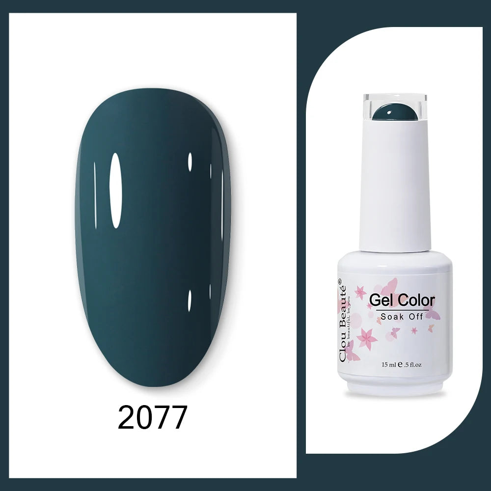 Clou Beaute HEMA & TPO Free Gel Nail Polish - Army Green 15ml