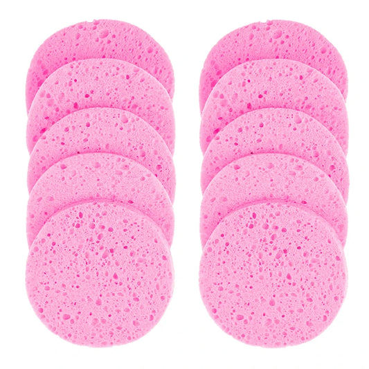 5/10pcs 6/7/8/9cm Face Round Makeup Remover Tool Natural Wood Pulp Sponge Cellulose