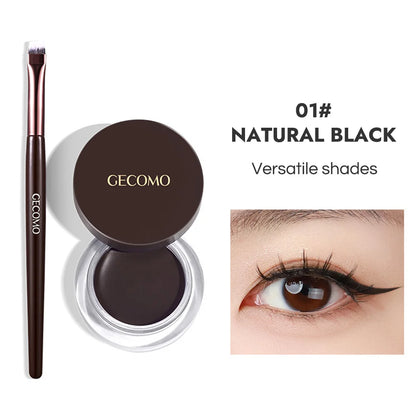 GECOMO Long Wear Matte Eyeliner Gel Cream - Quick Drying Waterproof Formula for All-Day Precision