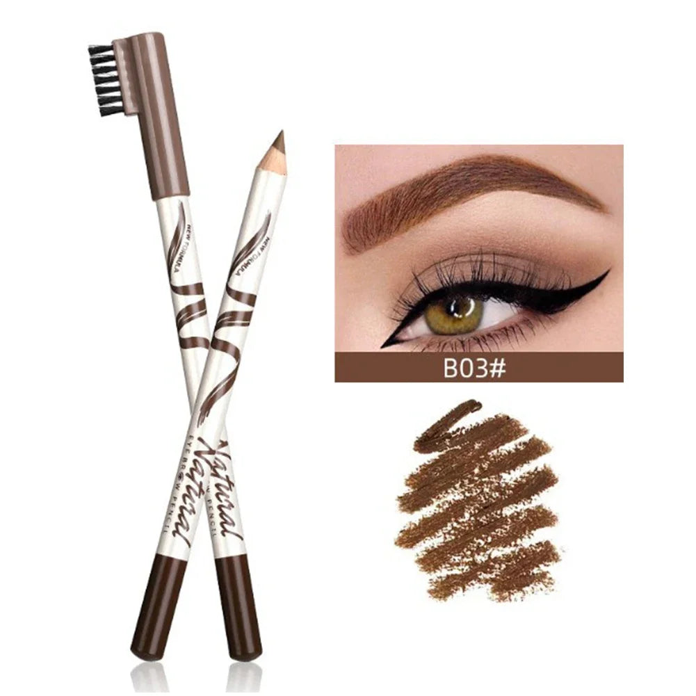 Waterproof Eyebrow Pencil - Long-Lasting Brown Eye Brow Makeup Tool