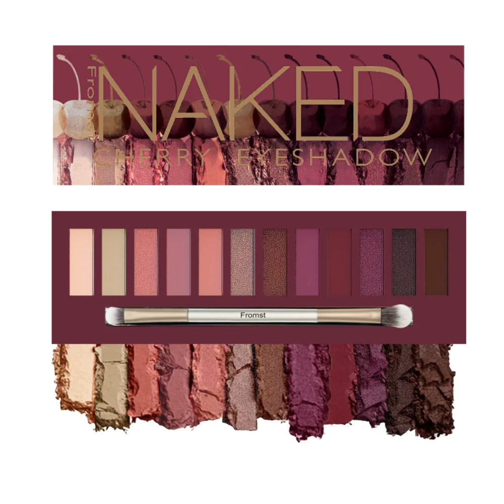 Professional 12-Color Eyeshadow Palette - Long-Lasting Shimmer & Matte Finish