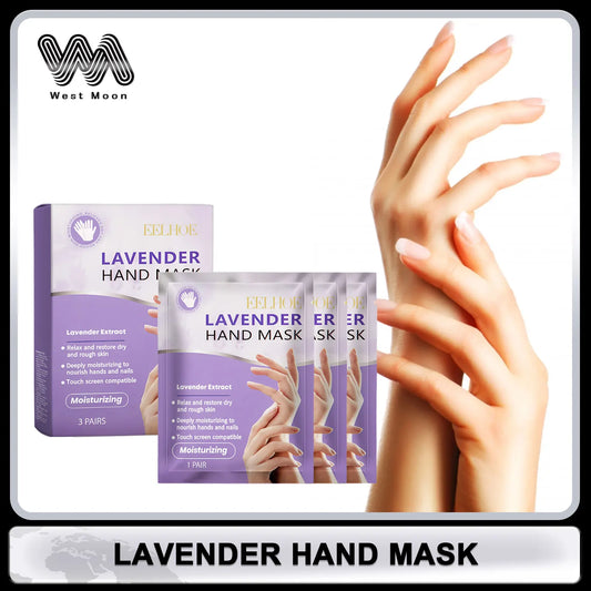 Lavender Hand Mask - Exfoliating & Nourishing Treatment (3 Pairs)