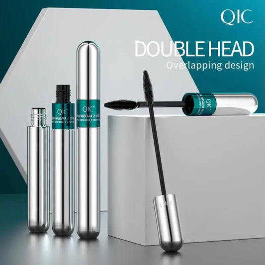 Curated Radiance 2-in-1 Double Ended 4D Silk Fiber Mascara - Waterproof Volumizing & Curling Formula