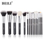 BEILI Professional Makeup Brush Set - 30 Piece Natural Hair Collection