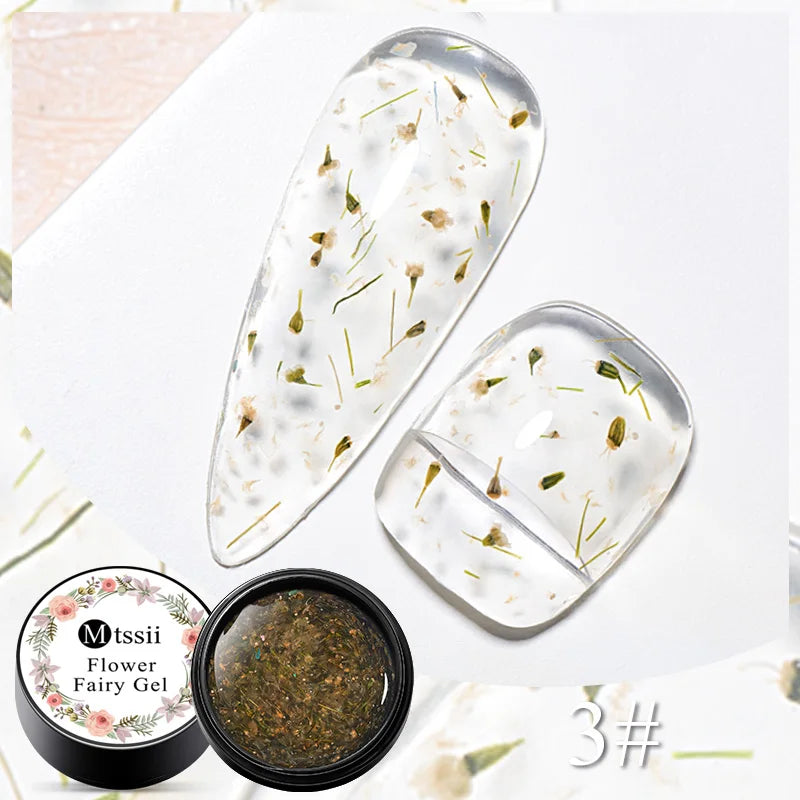 Mtssii Dried Flower Gel Nail Polish - Natural Flower Fairy Series UV/LED