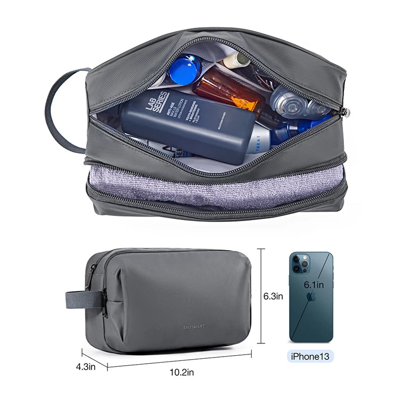 BAGSMART Waterproof Dopp Kit - Lightweight Travel Toiletries Organizer