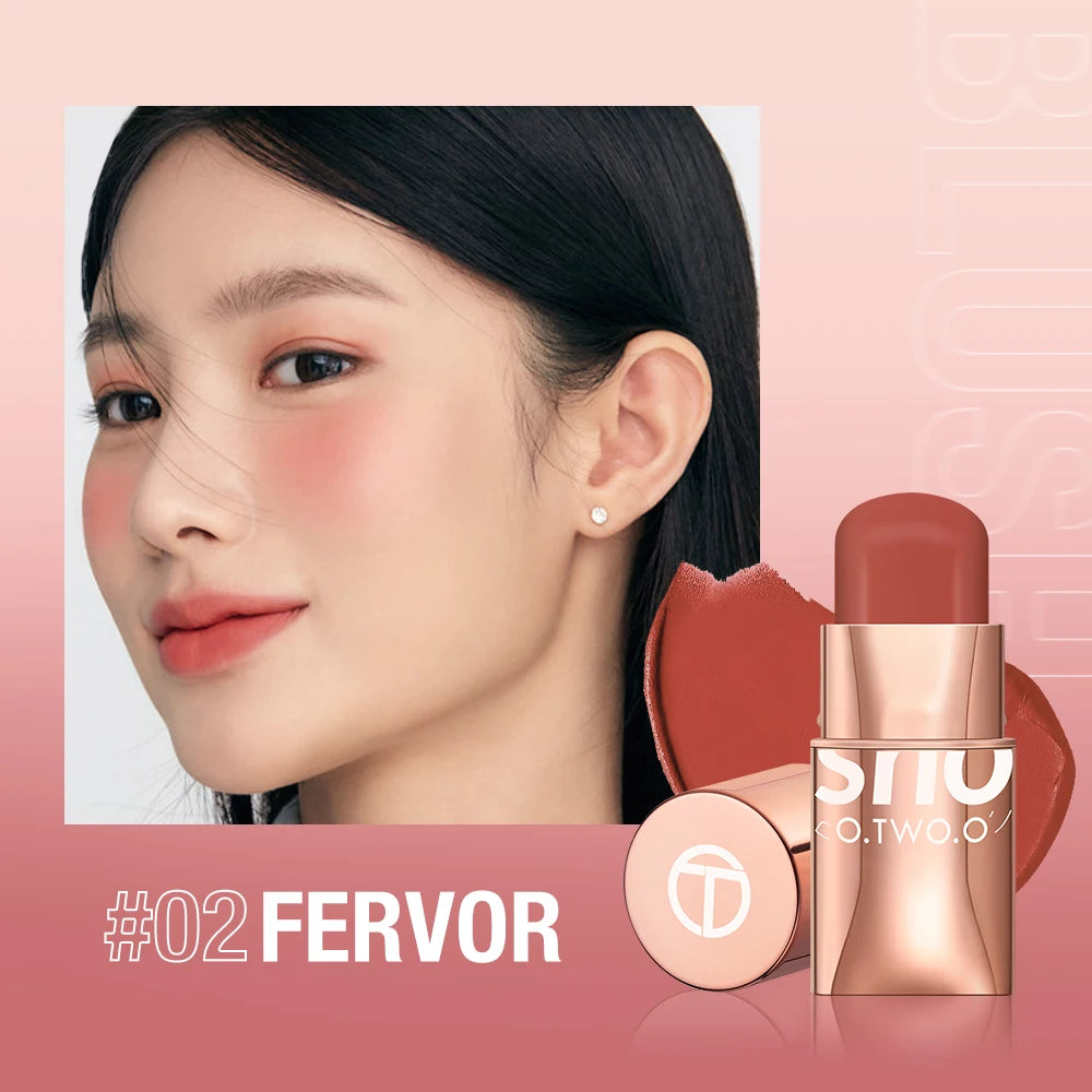 O.TWO.O 3-in-1 Blush Stick - Multi-Use Cream Blush for Lips, Cheeks & Eyes