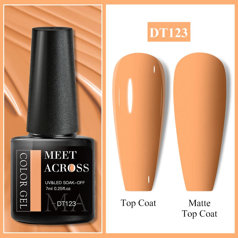 MEET ACROSS Wine Red Gel Nail Polish - 7ml Long-Lasting French Manicure