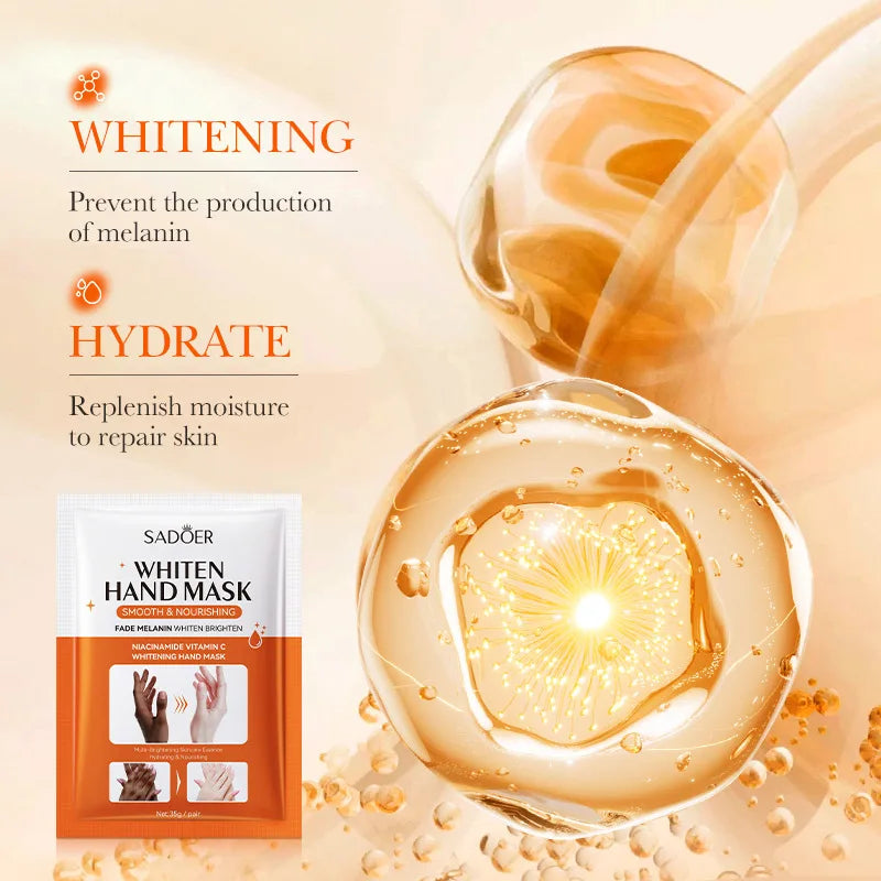 SADOER Niacinamide Hand Mask - Moisturizing & Brightening Hand Treatment