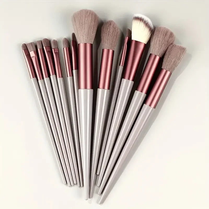 Professional 13-Piece Makeup Brush Set with Soft Synthetic Bristles