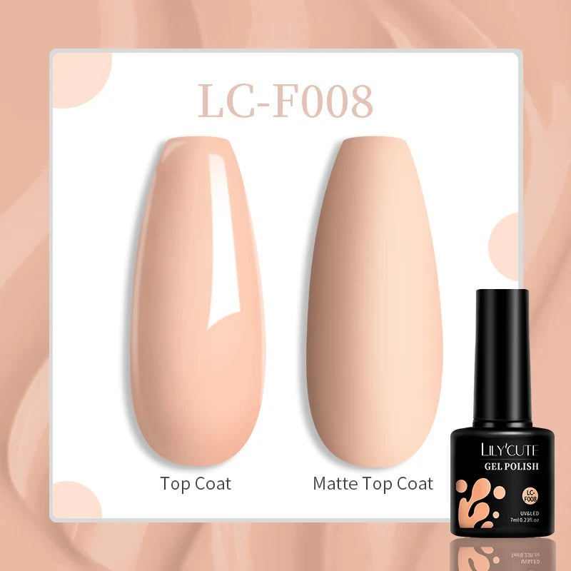 LILYCUTE 7ML Jelly Amber Gel Nail Polish Nail Art Dark Bloom Leopard