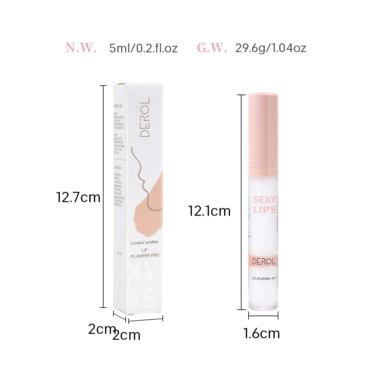 Natural Lip Plumper with Ginger & Peppermint - Day & Night Moisturizing Treatment