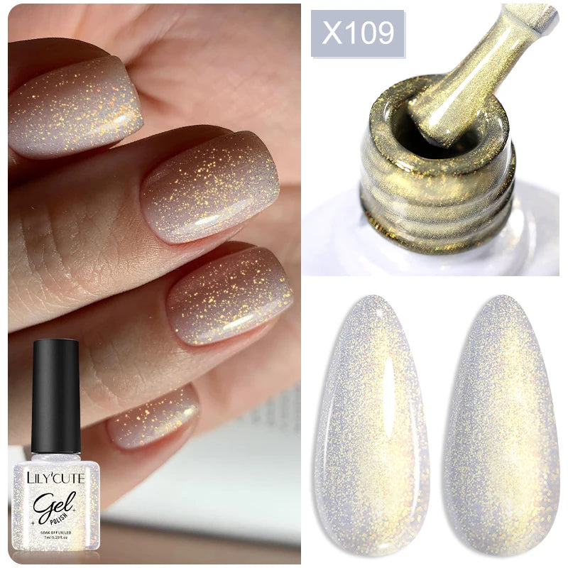 LILYCUTE Thermal Gel Nail Polish 7ml - Temperature Color Changing UV LED