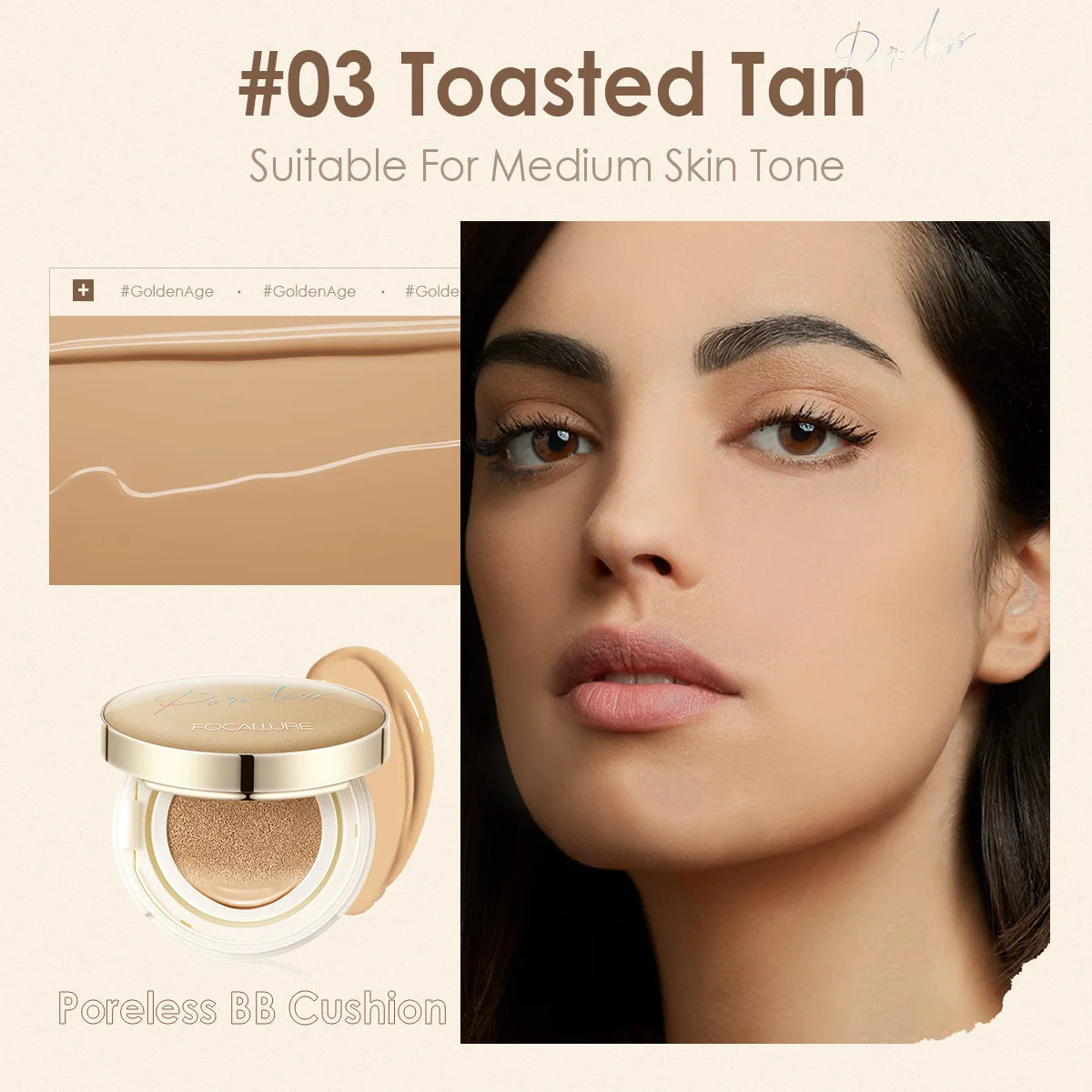 Air Cushion Foundation - Waterproof Matte Poreless Full Coverage