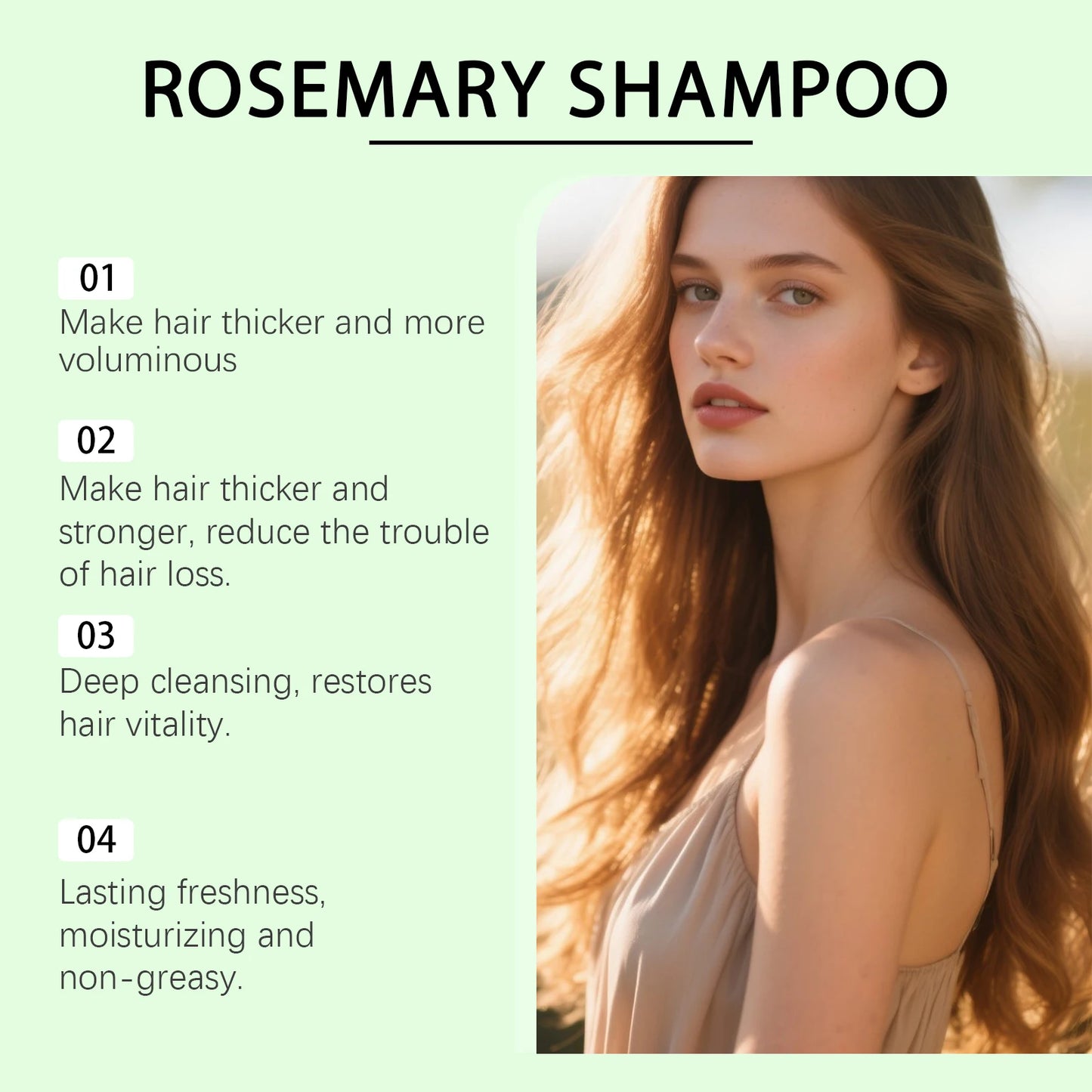 HOEGOA Rosemary Natural Shampoo - Deep Nourishing Hair Repair & Oil Control