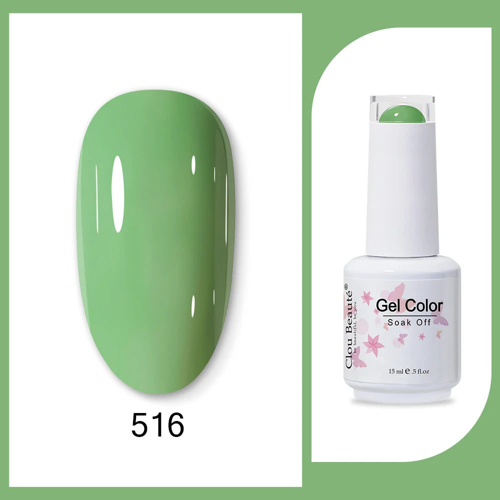 Clou Beaute HEMA & TPO Free Gel Nail Polish - Army Green 15ml