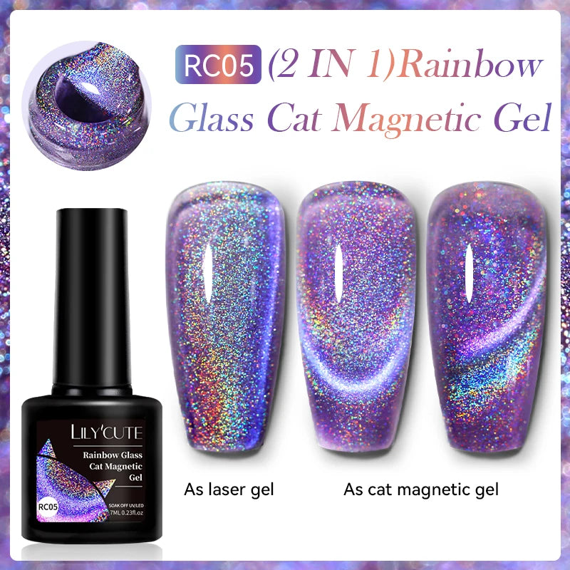 LILYCUTE 9D Cat Eye Magnetic Gel Nail Polish - 7ml