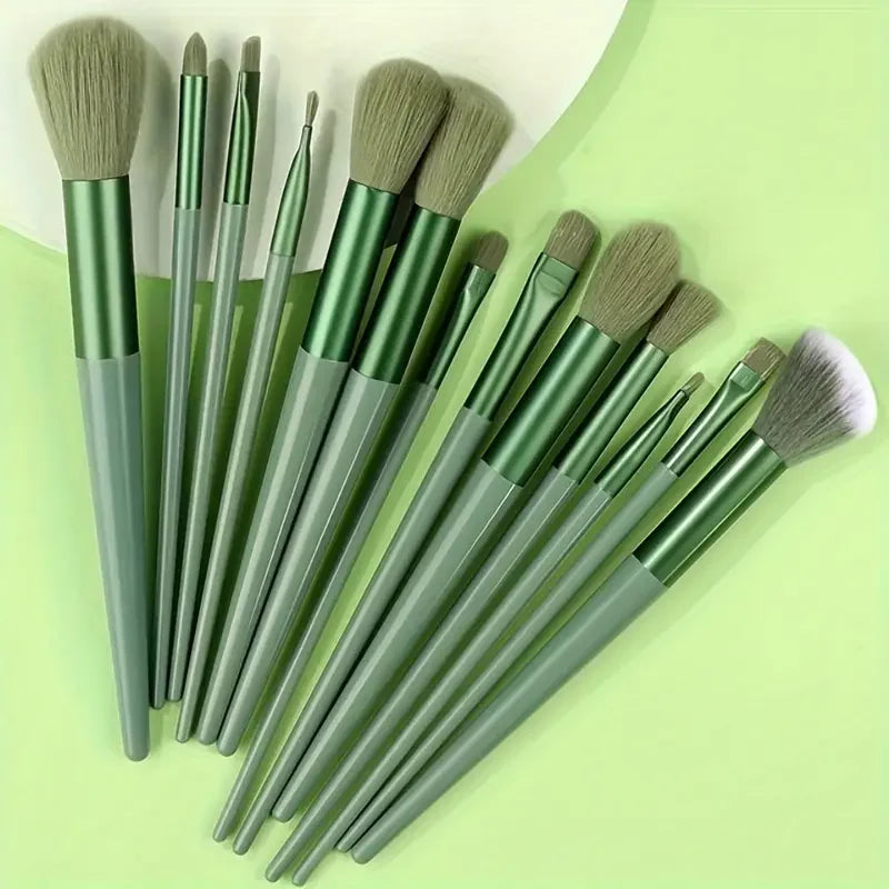 Professional 13-Piece Makeup Brush Set with Soft Synthetic Bristles