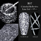 LILYCUTE 5ML Reflective Glitter Liner Gel Polish Nail Art Champagne Sparkling Lines