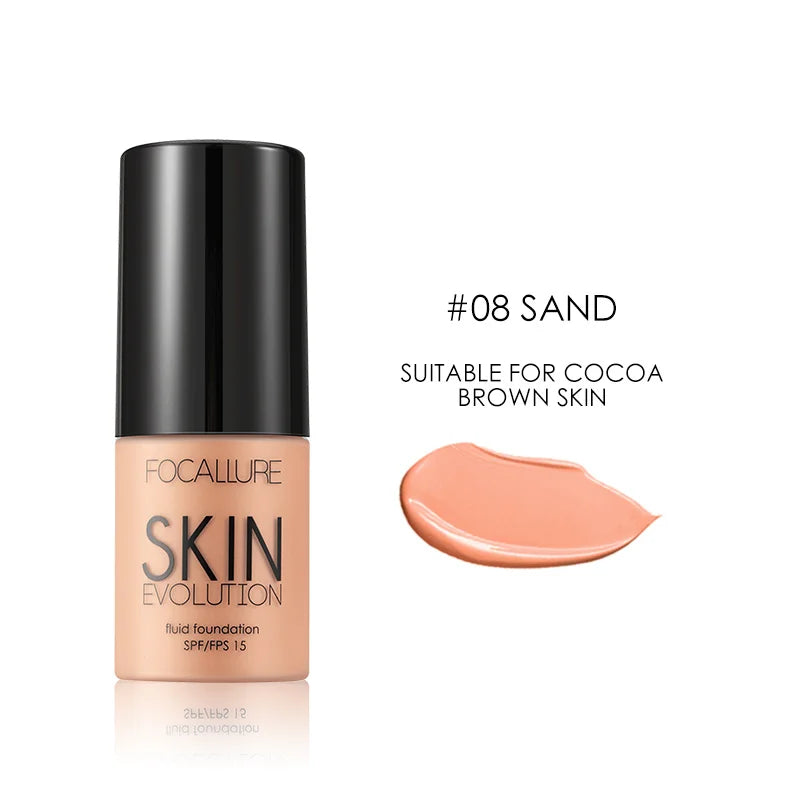 Base Face Liquid Foundation Cream - Full Coverage Oil-Control Moisturizing
