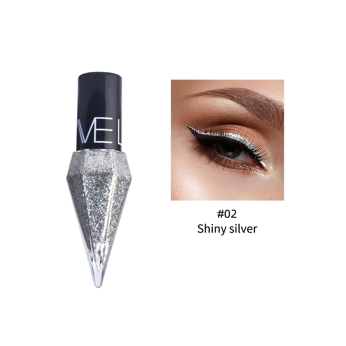 Pudaier Pearlescent Diamond Liquid Eyeliner - Waterproof Glitter Eyeshadow Stick with Long-Lasting Shimmer