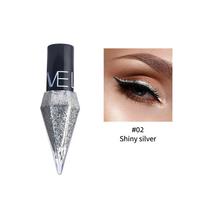 Pudaier Pearlescent Diamond Liquid Eyeliner - Waterproof Glitter Eyeshadow Stick with Long-Lasting Shimmer