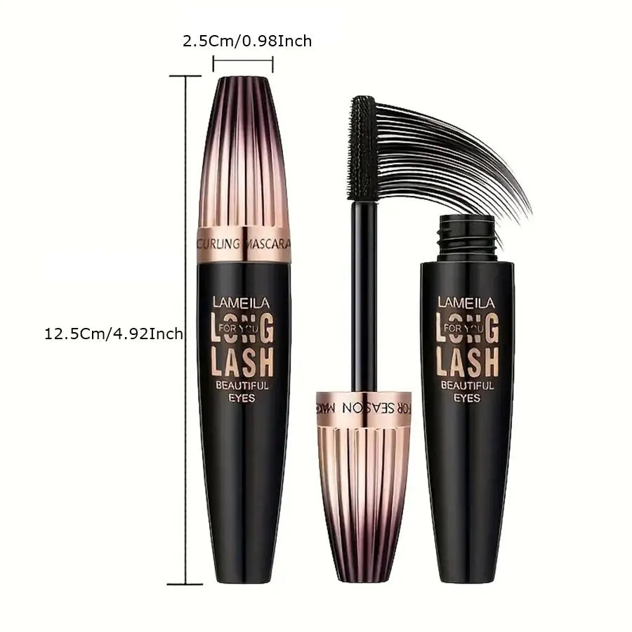 Waterproof 4D Mascara - Thick Long Curling Smudge-Proof Plump Lashes