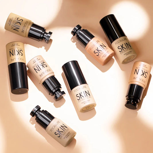 Base Face Liquid Foundation Cream - Full Coverage Oil-Control Moisturizing